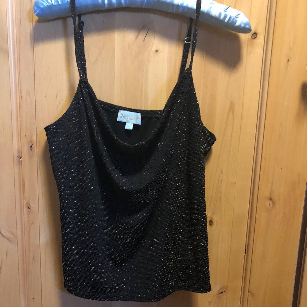 Black and gold sparkle camisole - L
